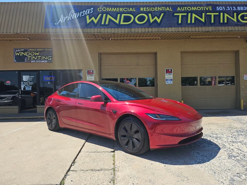 Red Tesla Model 3
